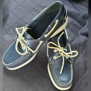 Seabago Docksides Shoes Navy Size 7.5